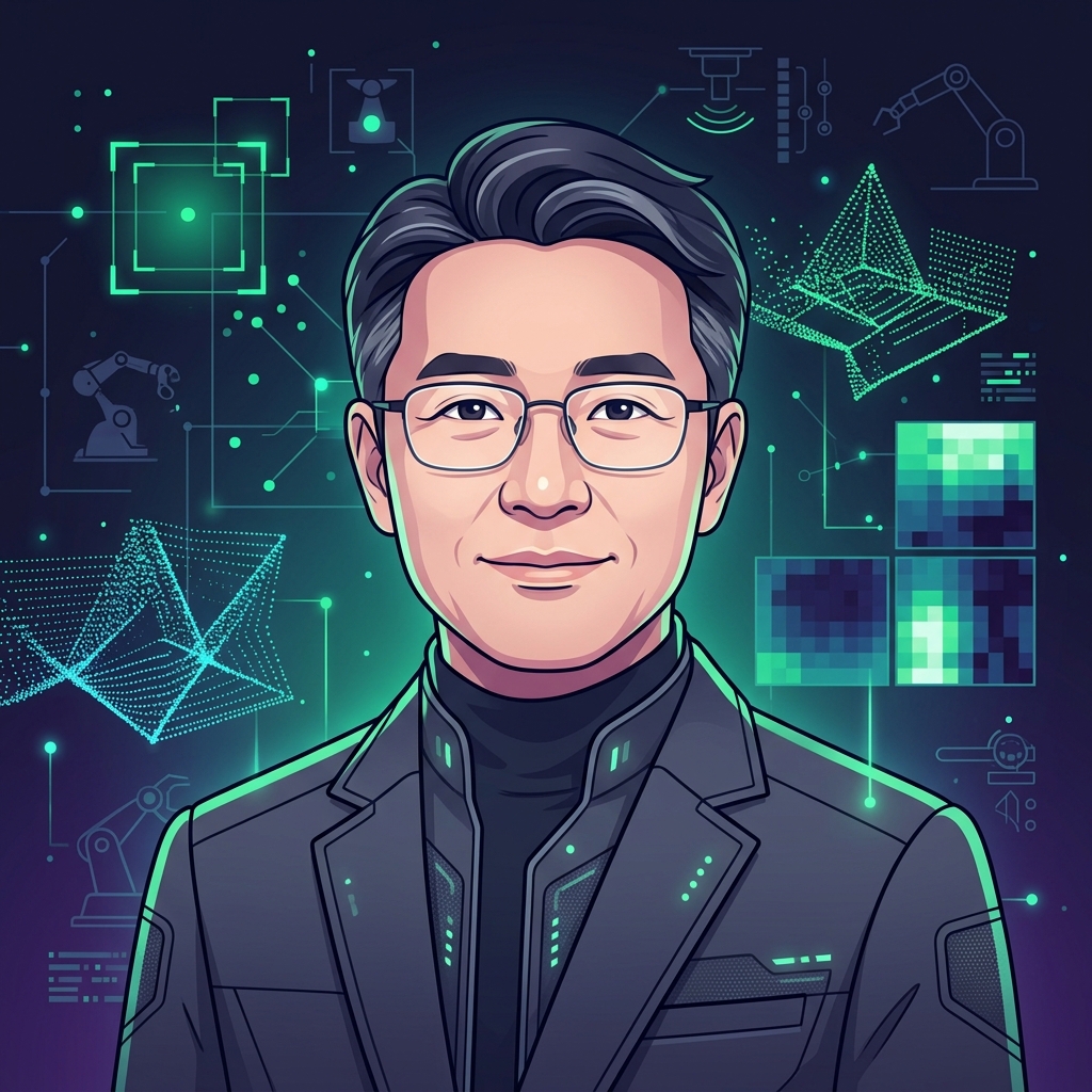 황영배 교수 일러스트 초상화